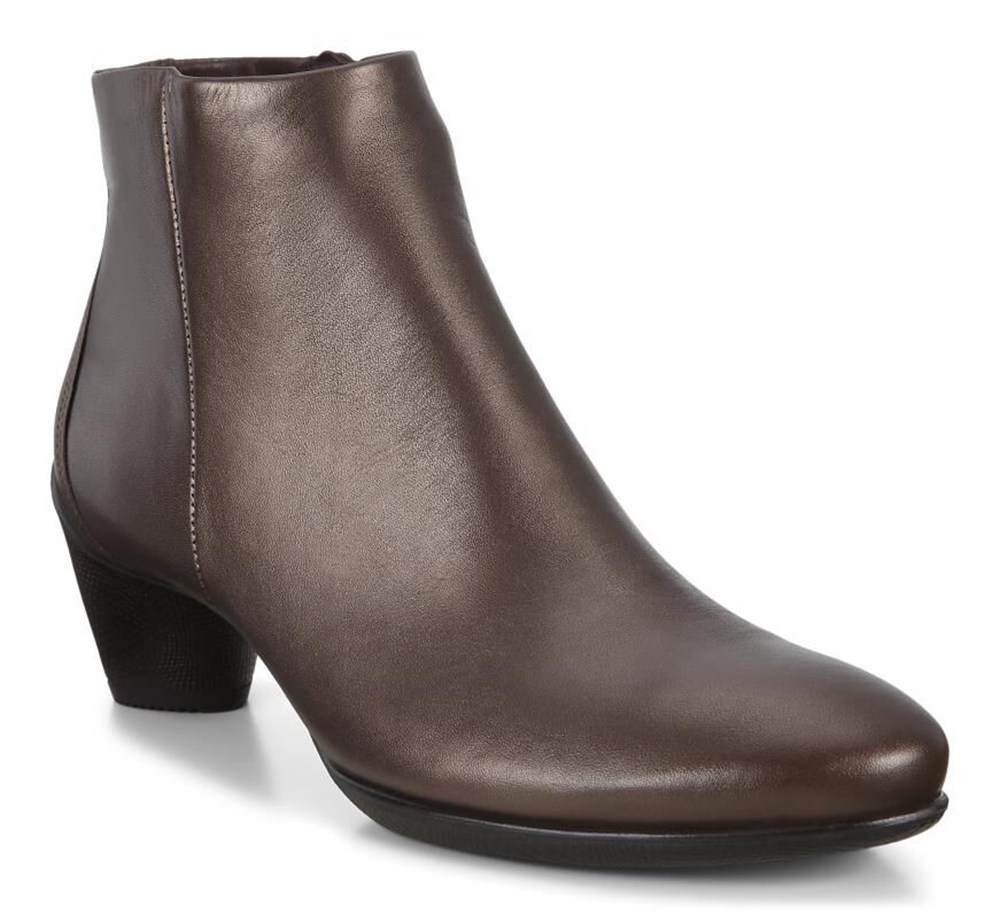 Womens Ankle Boots - ECCO Sculptured 45 - Brown - 2074DHJOE